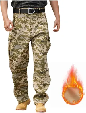 Work Pants for Men Multi Pockets Pants: Tactical Thermal Lightweight Trendy Pants