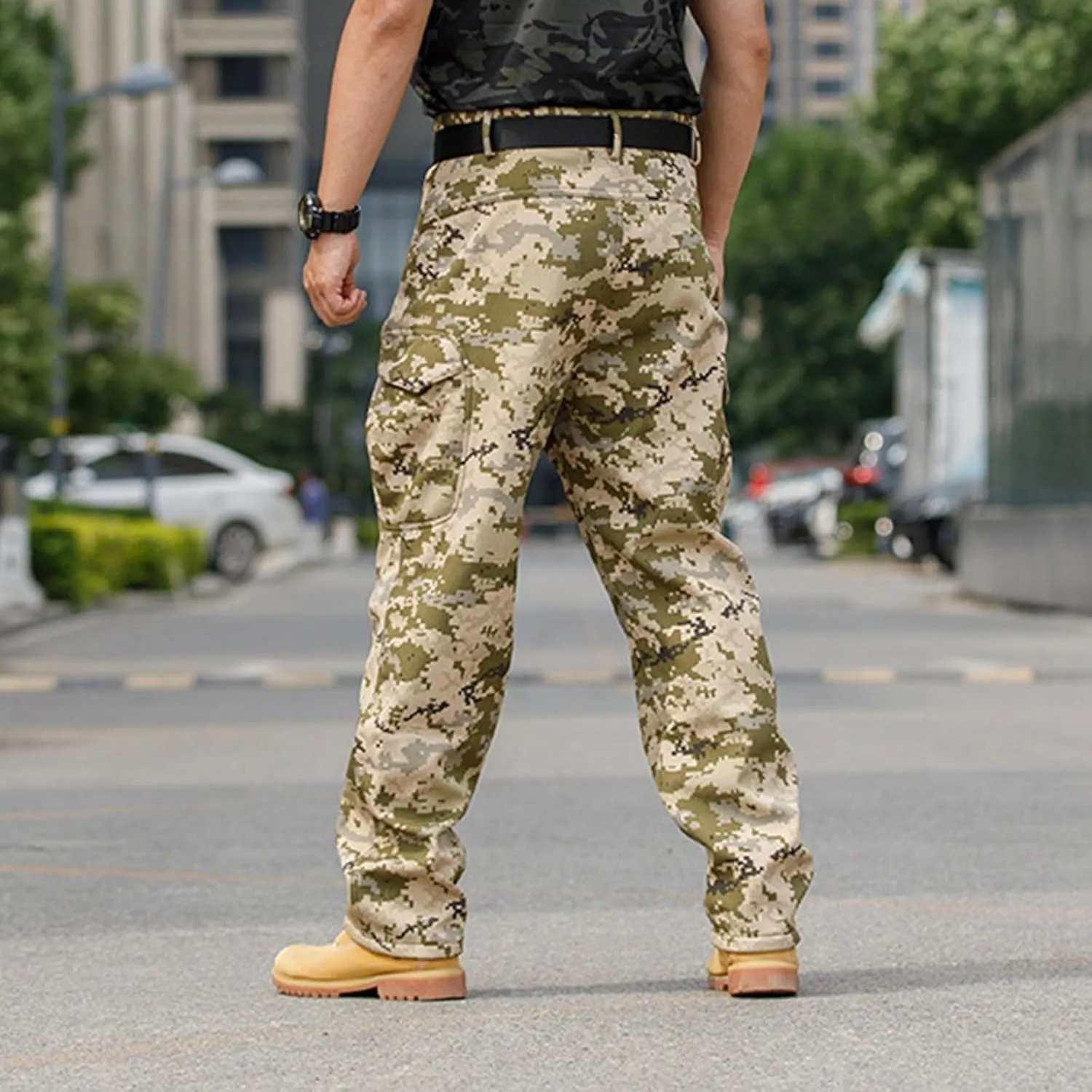 Work Pants for Men Multi Pockets Pants: Tactical Thermal Lightweight Trendy Pants