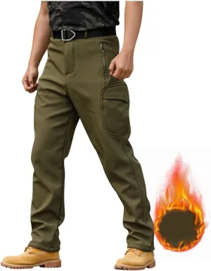 Work Pants for Men Multi Pockets Pants: Tactical Thermal Lightweight Trendy Pants