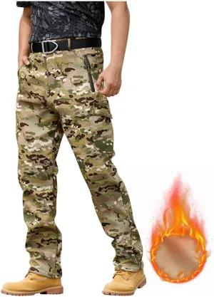 Work Pants for Men Multi Pockets Pants: Tactical Thermal Lightweight Trendy Pants