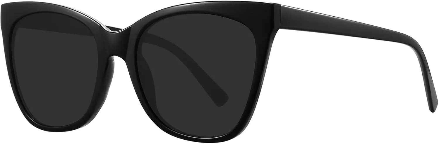 WOWSUN Large Polarized Cat Eye Sunglasses for Women