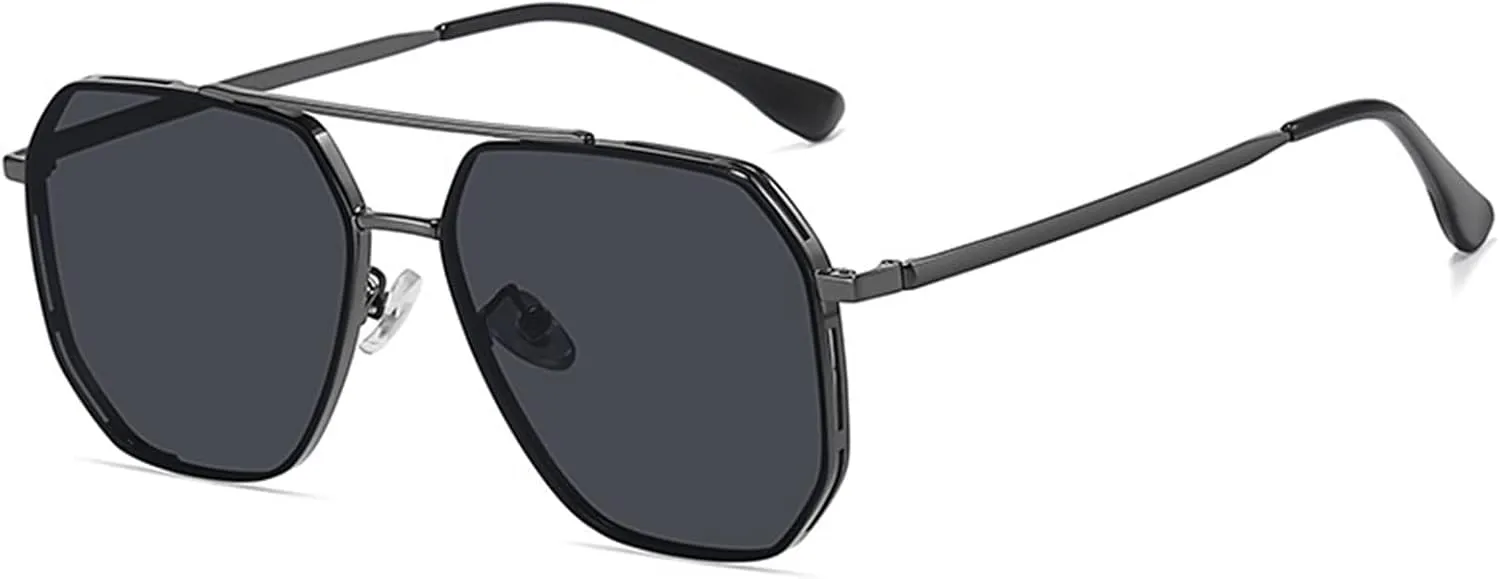 ZENYS Men's Cycling Metal Polarized Driving Sunglasses (Color : A, Size : 1)