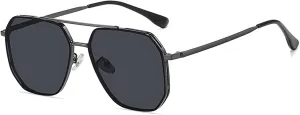 ZENYS Men's Cycling Metal Polarized Driving Sunglasses (Color : A, Size : 1)