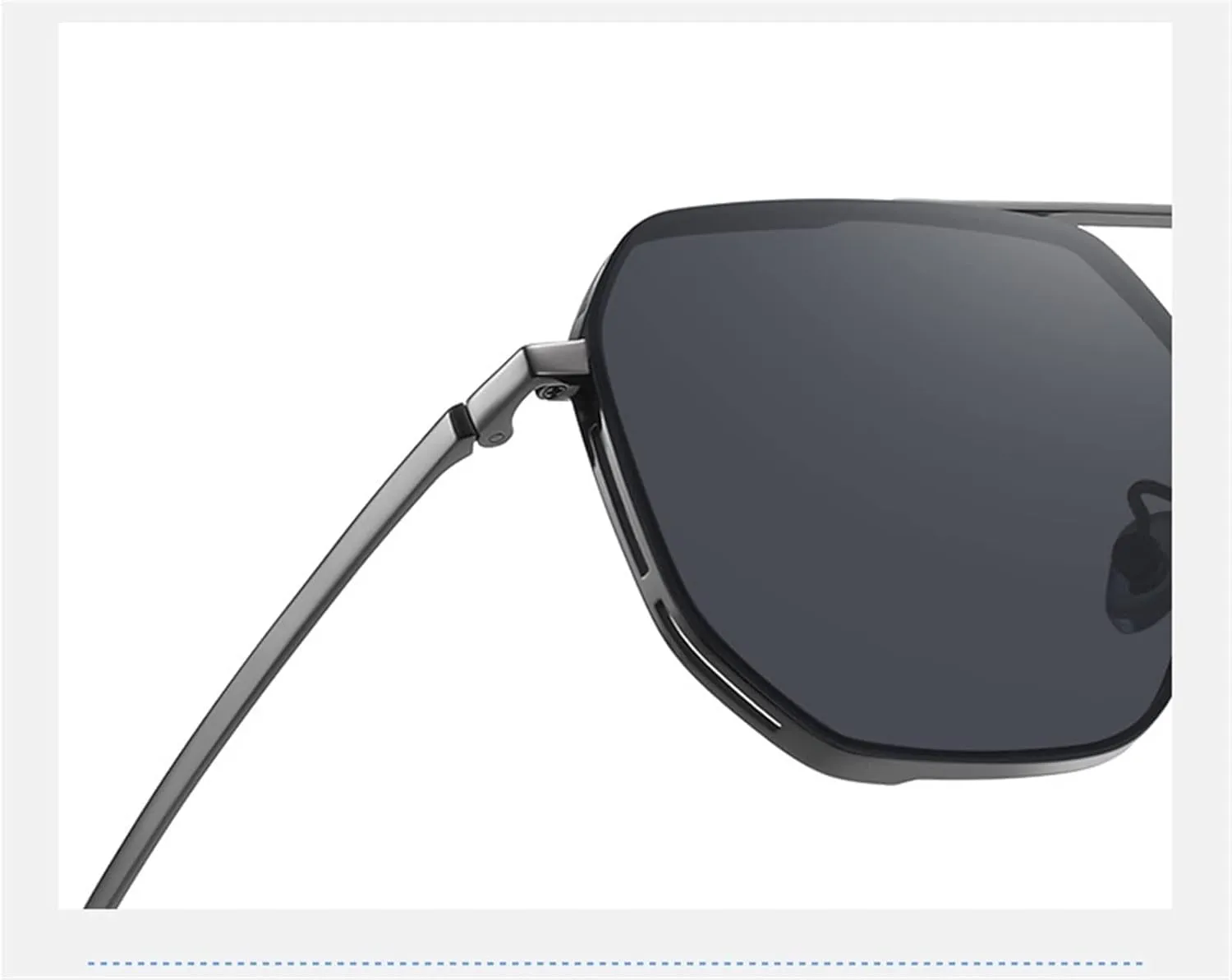 ZENYS Men's Cycling Metal Polarized Driving Sunglasses (Color : A, Size : 1)
