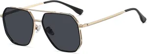 ZENYS Men's Cycling Metal Polarized Driving Sunglasses (Color : D, Size : 1)