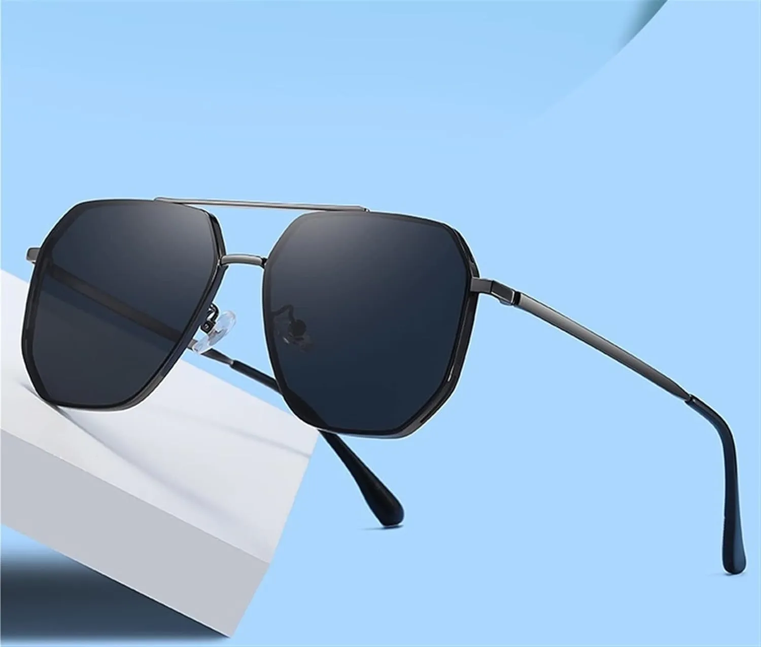ZENYS Men's Cycling Metal Polarized Driving Sunglasses (Color : D, Size : 1)