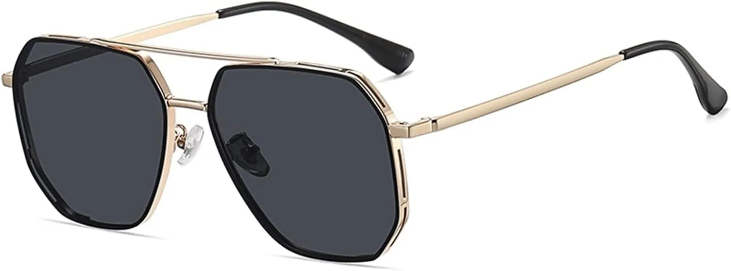 ZENYS Men's Cycling Metal Polarized Driving Sunglasses (Color : D, Size : 1)